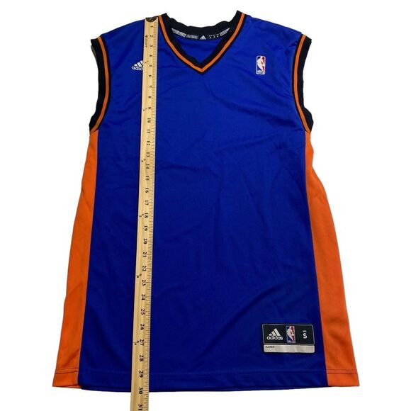 Adidas NBA Basketball Jersey Sleeveless V Neck Blue Orange Sz S - Picture 8 of 13